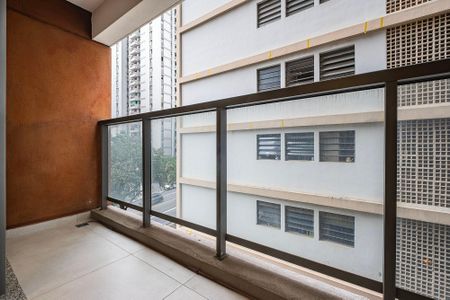 Sala/Cozinha - Varanda de apartamento para alugar com 1 quarto, 31m² em Jardim Paulista, São Paulo
