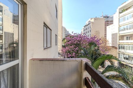 Varanda da sala de apartamento à venda com 2 quartos, 55m² em Vila Buarque, São Paulo