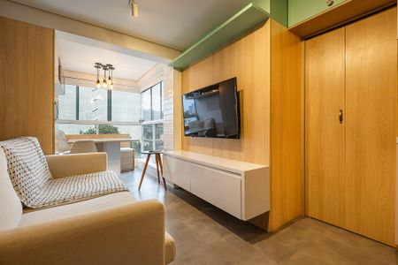 Sala/Cozinha de apartamento para alugar com 1 quarto, 30m² em Pinheiros, São Paulo