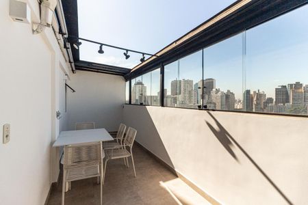 Varanda da Sala de apartamento para alugar com 1 quarto, 68m² em Consolação, São Paulo