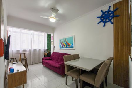 Sala de apartamento para alugar com 1 quarto, 40m² em Guilhermina, Praia Grande
