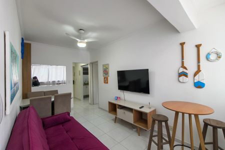 Sala de apartamento para alugar com 1 quarto, 40m² em Guilhermina, Praia Grande