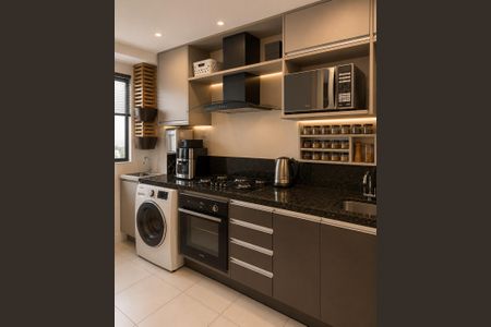 Cozinha de apartamento para alugar com 2 quartos, 60m² em São Sebastião, Porto Alegre
