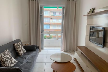 Sala de apartamento para alugar com 1 quarto, 65m² em Boqueirão, Santos