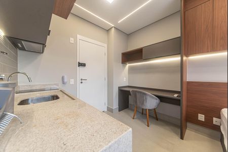 Cozinha de kitnet/studio para alugar com 1 quarto, 19m² em Campo Belo, São Paulo