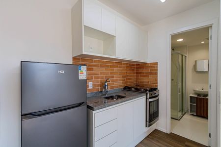 Cozinha de apartamento para alugar com 1 quarto, 24m² em Barra Funda, São Paulo