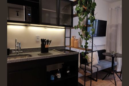 Cozinha de apartamento para alugar com 1 quarto, 29m² em Vila Cordeiro, São Paulo