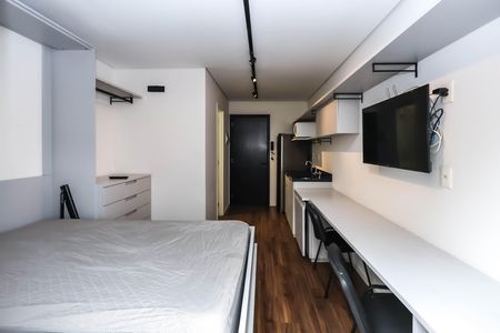 Quarto/Sala e Cozinha de kitnet/studio para alugar com 1 quarto, 26m² em Vila Mariana, São Paulo