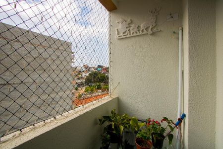 Varanda da sala de apartamento à venda com 2 quartos, 42m² em Vila Aquilino, Santo André