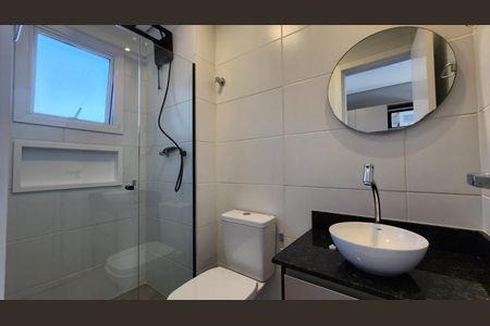 Banheiro de kitnet/studio para alugar com 1 quarto, 27m² em Vila Nova, Novo Hamburgo
