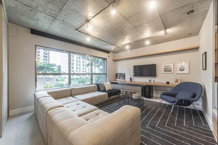 Sala de apartamento para alugar com 1 quarto, 70m² em Cidade Monções, São Paulo