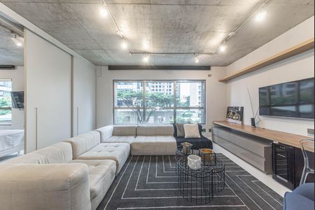 Sala de apartamento para alugar com 1 quarto, 70m² em Cidade Monções, São Paulo