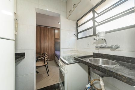 Cozinha de kitnet/studio para alugar com 1 quarto, 16m² em Brooklin, São Paulo