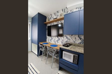 Cozinha de apartamento para alugar com 1 quarto, 17m² em Praça Nova Republica, São Paulo