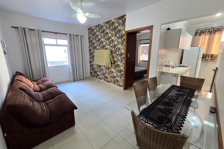 Sala de apartamento para alugar com 1 quarto, 64m² em Canto do Forte, Praia Grande