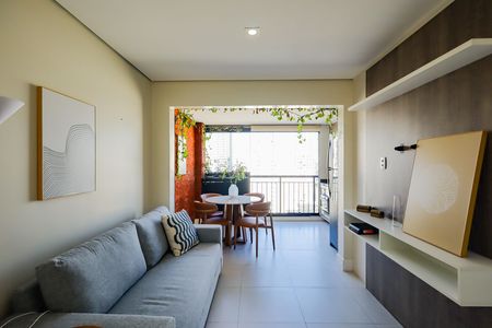Sala de apartamento à venda com 1 quarto, 40m² em Brooklin, São Paulo