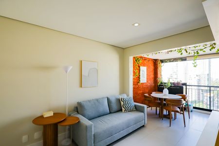 Sala de apartamento à venda com 1 quarto, 40m² em Brooklin, São Paulo