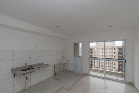 Sala/Cozinha e Area de Serviço  de apartamento para alugar com 2 quartos, 50m² em Jardim Campos Verdes, Hortolândia
