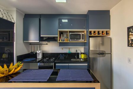 Cozinha  de apartamento para alugar com 1 quarto, 44m² em Cidade Ocian, Praia Grande