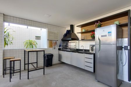 Área comum - Churrasqueira de apartamento para alugar com 1 quarto, 44m² em Cidade Ocian, Praia Grande