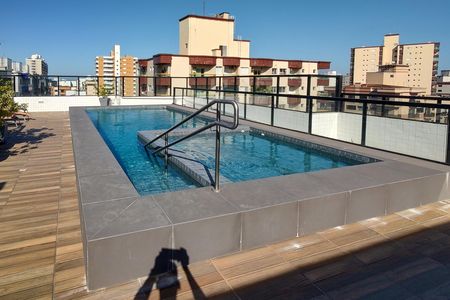 Área comum - Piscina de apartamento para alugar com 1 quarto, 44m² em Cidade Ocian, Praia Grande