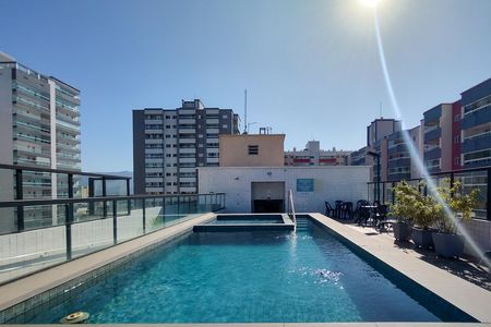 Área comum - Piscina de apartamento para alugar com 1 quarto, 44m² em Cidade Ocian, Praia Grande