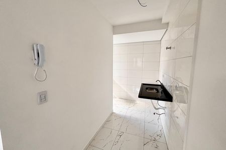 Cozinha de apartamento à venda com 2 quartos, 37m² em Vila Guilhermina, São Paulo