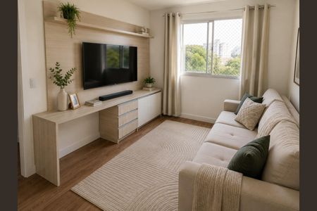 Sala de apartamento à venda com 1 quarto, 49m² em Mário Quintana, Porto Alegre