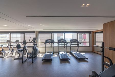 Área comum - Academia de apartamento para alugar com 1 quarto, 45m² em Indianópolis, São Paulo