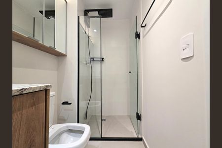 Apartamento para alugar com 26m², 1 quarto e sem vaga Apartamento para alugar com 26m², 1 quarto e sem vagaBanheiro da Suíte
