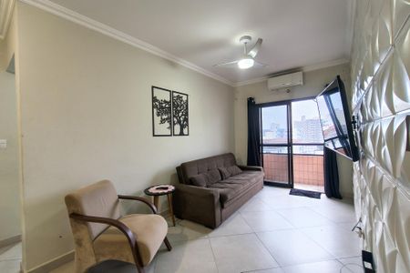 Sala  de apartamento para alugar com 2 quartos, 67m² em Guilhermina, Praia Grande