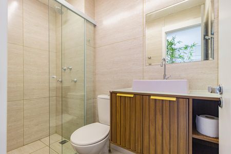 Banheiro de kitnet/studio à venda com 1 quarto, 29m² em Mooca, São Paulo