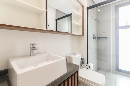 Studio para alugar com 34m², 1 quarto e sem vaga Studio para alugar com 34m², 1 quarto e sem vagaBanheiro