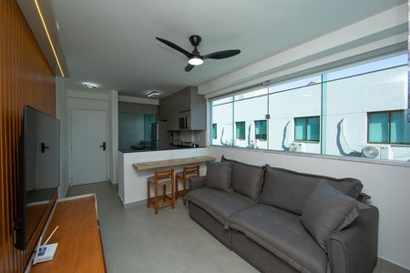 Sala de apartamento para alugar com 1 quarto, 44m² em Barro Preto, Belo Horizonte