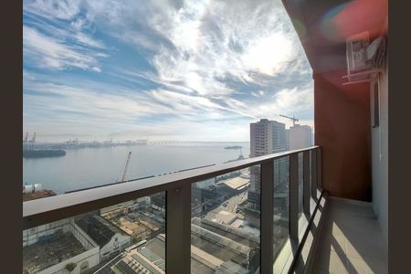 Varanda da Sala de apartamento para alugar com 2 quartos, 45m² em Santo Cristo, Rio de Janeiro