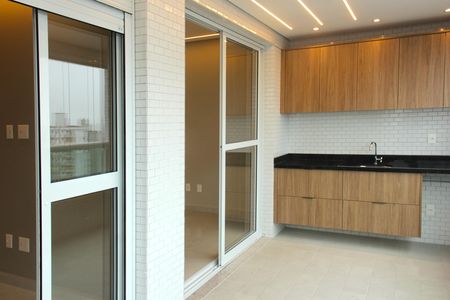 Varanda gourmet de apartamento para alugar com 2 quartos, 84m² em Ponta da Praia, Santos