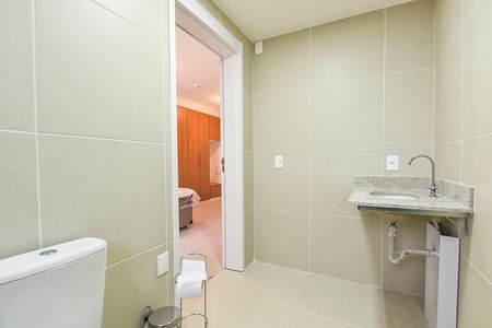 Studio para alugar com 32m², 1 quarto e sem vaga Studio para alugar com 32m², 1 quarto e sem vagaBanheiro