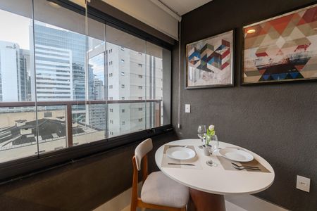 Cozinha de kitnet/studio para alugar com 1 quarto, 25m² em Bela Vista, São Paulo
