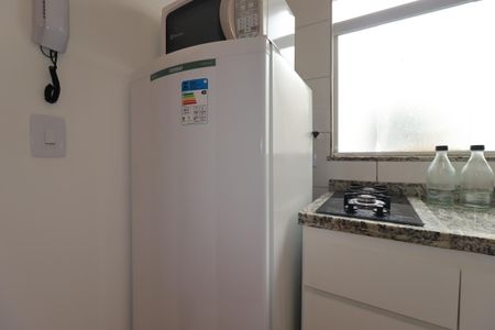 Studio para alugar com 15m², 1 quarto e sem vagaQuarto / Cozinha - Geladeira