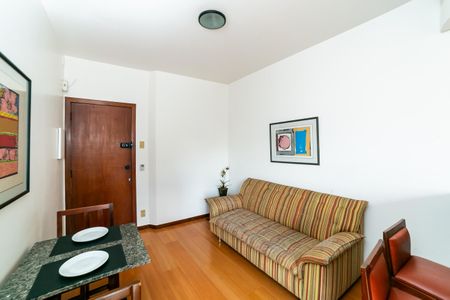 Sala de apartamento para alugar com 1 quarto, 37m² em Lourdes, Belo Horizonte