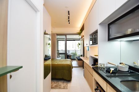 entrada de kitnet/studio para alugar com 1 quarto, 28m² em Jardim Paulista, São Paulo