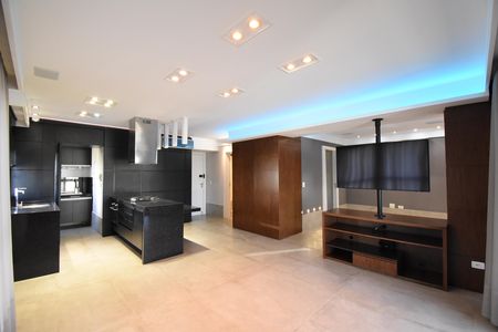 Sala/Cozinha de apartamento para alugar com 1 quarto, 87m² em Batel, Curitiba