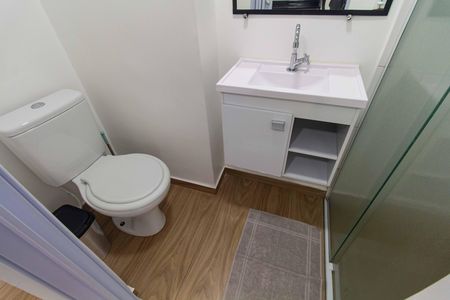 Banheiro de kitnet/studio para alugar com 1 quarto, 25m² em Ipiranga, São Paulo