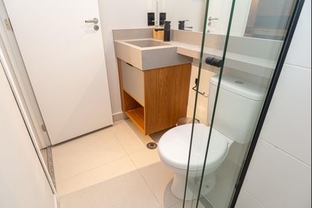 Studio para alugar com 25m², 1 quarto e sem vaga Studio para alugar com 25m², 1 quarto e sem vagaBanheiro