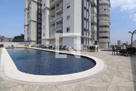 Área comum - Piscina de apartamento para alugar com 3 quartos, 130m² em Vila Scarpelli, Santo André