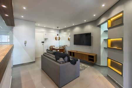 Sala de apartamento para alugar com 1 quarto, 60m² em Guilhermina, Praia Grande