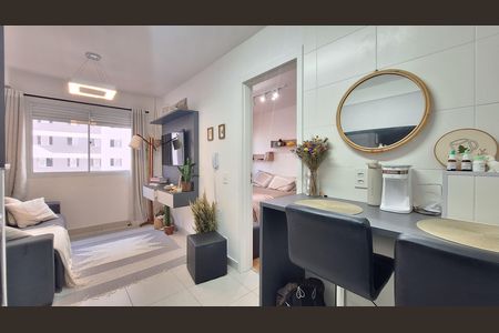 Sala/Cozinha de apartamento à venda com 1 quarto, 27m² em Barra Funda, São Paulo