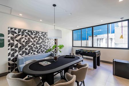 Apartamento para alugar com 26m², 1 quarto e sem vaga Apartamento para alugar com 26m², 1 quarto e sem vagaÁrea comum - Sala de jogos