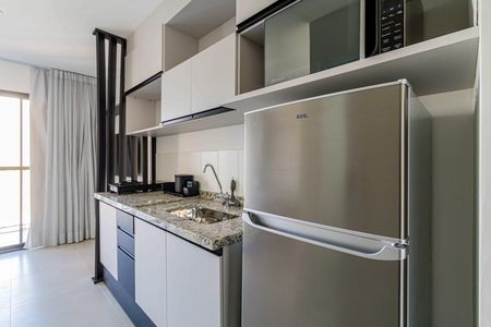 Cozinha de apartamento para alugar com 1 quarto, 26m² em Barra Funda, São Paulo