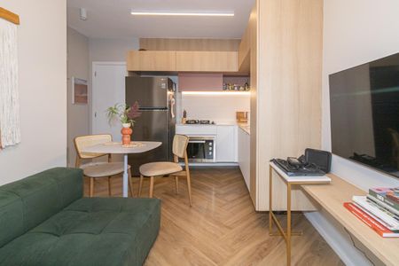 Sala de apartamento para alugar com 1 quarto, 28m² em Indianópolis, São Paulo
